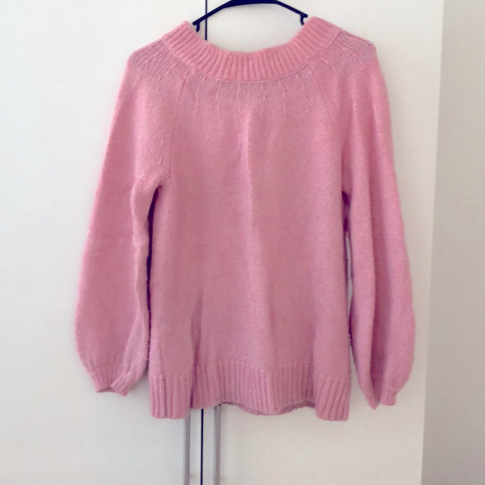 LOFT Pink sweater with bow
